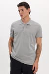 Erkek Slim Fit Dar Kesim Premium Seri %100 Pamuk Yumuşak Dokulu Merserize Gri Polo Yaka Tişört 