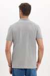 Erkek Slim Fit Dar Kesim Premium Seri %100 Pamuk Yumuşak Dokulu Merserize Gri Polo Yaka Tişört 