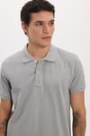 Erkek Slim Fit Dar Kesim Premium Seri %100 Pamuk Yumuşak Dokulu Merserize Gri Polo Yaka Tişört 
