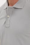 Erkek Slim Fit Dar Kesim Premium Seri %100 Pamuk Yumuşak Dokulu Merserize Gri Polo Yaka Tişört 