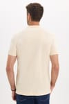 Erkek Slim Fit Dar Kesim Premium Seri %100 Pamuk Yumuşak Dokulu Merserize Bej Polo Yaka Tişört 