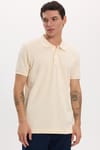 Erkek Slim Fit Dar Kesim Premium Seri %100 Pamuk Yumuşak Dokulu Merserize Bej Polo Yaka Tişört 