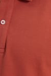 Erkek Slim Fit Dar Kesim %100 Pamuk Turuncu Polo Yaka Tişört