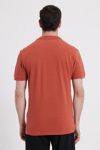 Erkek Slim Fit Dar Kesim %100 Pamuk Turuncu Polo Yaka Tişört