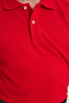 Erkek Slim Fit Dar Kesim %100 Pamuk Kırmızı Polo Yaka Tişört
