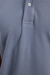 Erkek Slim Fit Dar Kesim %100 Pamuk Kısa Kollu Polo Yaka İndigo Tişört