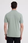 Erkek Slim Fit Dar Kesim %100 Pamuk Yeşil Polo Yaka Tişört