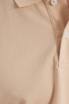 Erkek Slim Fit Dar Kesim %100 Pamuk Bej Polo Yaka Tişört