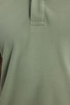 Erkek Slim Fit Dar Kesim %100 Pamuk Kısa Kollu Polo Yaka Yeşil Tişört