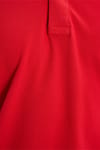 Erkek Slim Fit Dar Kesim %100 Pamuk Kısa Kollu Polo Yaka Kırmızı Tişört