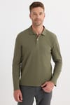 THREE PIECES SLIM FIT LONG SLV  PLAIN PIQUE