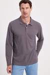 THREE PIECES SLIM FIT LONG SLV  PLAIN PIQUE