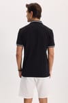 SLIM FIT T-SHIRT PIQUE ZIPPER COLLAR STRONG  TİŞÖRT