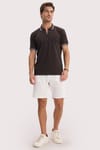 SLIM FIT T-SHIRT PIQUE ZIPPER COLLAR STRONG  TİŞÖRT