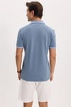 SLIM FIT T-SHIRT PIQUE ZIPPER COLLAR STRONG  TİŞÖRT
