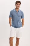 SLIM FIT T-SHIRT PIQUE ZIPPER COLLAR STRONG  TİŞÖRT