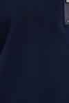 Erkek Slim Fit Dar Kesim %100 Pamuk Kısa Kollu Fermuarlı Lacivert Polo Yaka Tişört