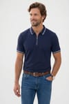 SLIM FIT T-SHIRT PIQUE ZIPPER COLLAR STRONG  TİŞÖRT