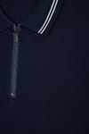 SLIM FIT T-SHIRT PIQUE ZIPPER COLLAR STRONG  TİŞÖRT
