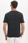 REGULAR FIT SHORT SLV STRIPE JACGUARD CREW NECK RODRI T-SHIRT