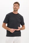REGULAR FIT SHORT SLV STRIPE JACGUARD CREW NECK RODRI T-SHIRT