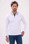 SLIM FIT LONG SLV PIQUE T-SHIRT MANE