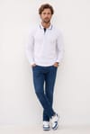 SLIM FIT LONG SLV PIQUE T-SHIRT MANE