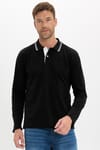 SLIM FIT LONG SLV PIQUE T-SHIRT MANE