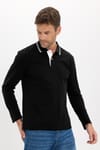 SLIM FIT LONG SLV PIQUE T-SHIRT MANE