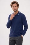 SLIM FIT LONG SLV PIQUE T-SHIRT MANE