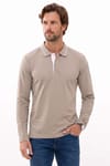 SLIM FIT LONG SLV PIQUE T-SHIRT MANE
