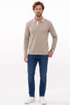 SLIM FIT LONG SLV PIQUE T-SHIRT MANE
