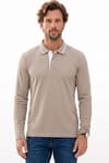 SLIM FIT LONG SLV PIQUE T-SHIRT MANE