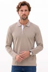 SLIM FIT LONG SLV PIQUE T-SHIRT MANE