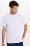 Erkek Loose Fit Rahat Kesim %100 Pamuk Kısa Kollu Beyaz Bisiklet Yaka Tişört