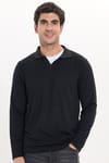 SLIM FIT LONG SLV STRIPED POLO COLLAR  T-SHIRT OYS