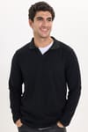 SLIM FIT LONG SLV STRIPED POLO COLLAR  T-SHIRT OYS