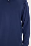 SLIM FIT LONG SLV STRIPED POLO COLLAR  T-SHIRT OYS