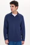 SLIM FIT LONG SLV STRIPED POLO COLLAR  T-SHIRT OYS