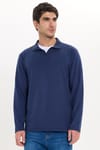SLIM FIT LONG SLV STRIPED POLO COLLAR  T-SHIRT OYS
