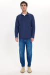 SLIM FIT LONG SLV STRIPED POLO COLLAR  T-SHIRT OYS