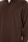 SLIM FIT LONG SLV STRIPED POLO COLLAR  T-SHIRT OYS