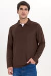 SLIM FIT LONG SLV STRIPED POLO COLLAR  T-SHIRT OYS