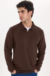 SLIM FIT LONG SLV STRIPED POLO COLLAR  T-SHIRT OYS