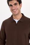 SLIM FIT LONG SLV STRIPED POLO COLLAR  T-SHIRT OYS