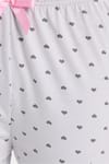 Kadın Regular Fit Klasik Kesim Viskon Beli Lastikli Fiyonk Detaylı Baskılı Gri Pijama Altı