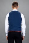 Slim Fit Dar Kesim Kendinden Desenli Erkek Yelek