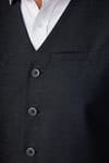 Slim Fit Dar Kesim 3 Cepli 4 Mevsim Düz Gri Erkek Yelek