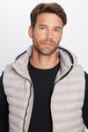 Erkek Slim Fit Dar Kesim Astarlı Rüzgar Geçirmez Cepli Taş Renk Çıkarılabilir Kapüşonlu Şişme Yelek