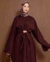 Aksesuarlı Bordo Elbise